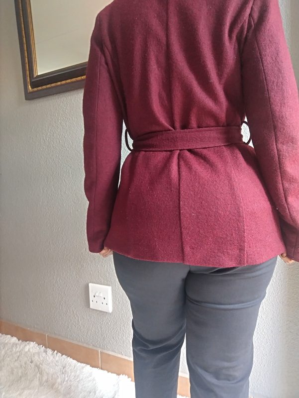 Burgundy Wrap Jacket - Image 2