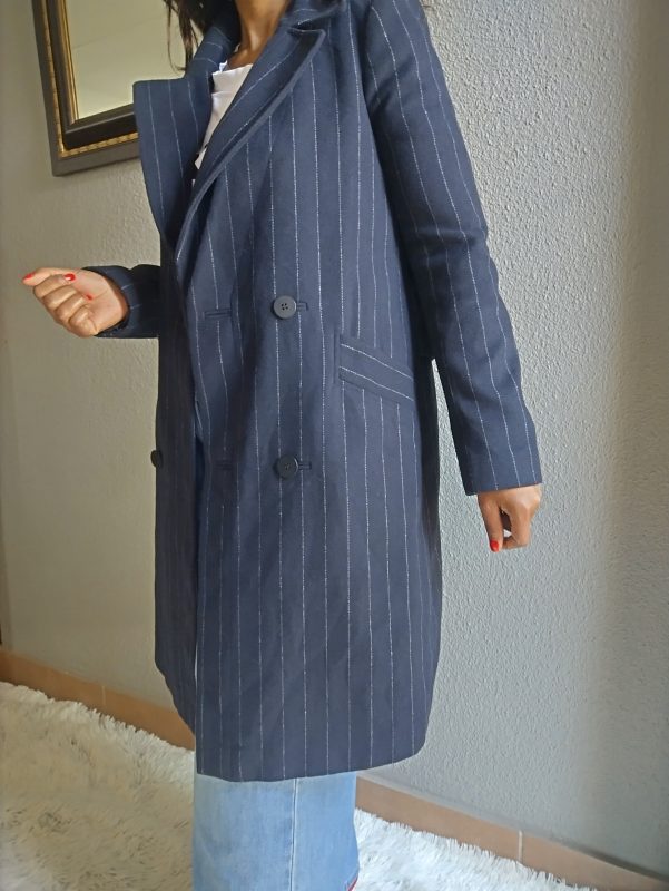 Striped Coat Blazer - Image 5