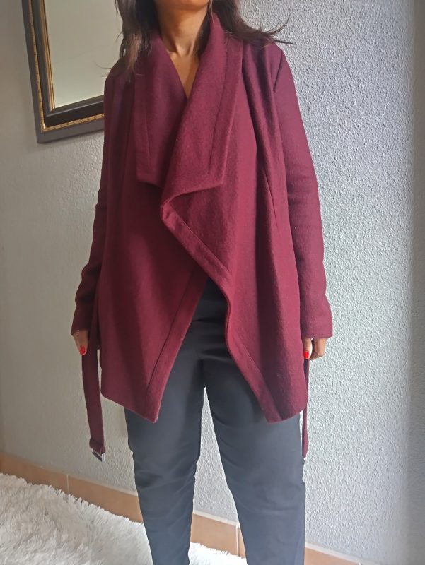 Burgundy Wrap Blazer/Jacket - Image 2