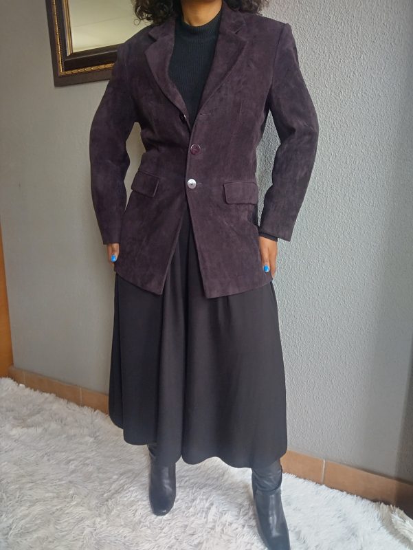 Velvety Feel Single Breasted Blazer - Image 2